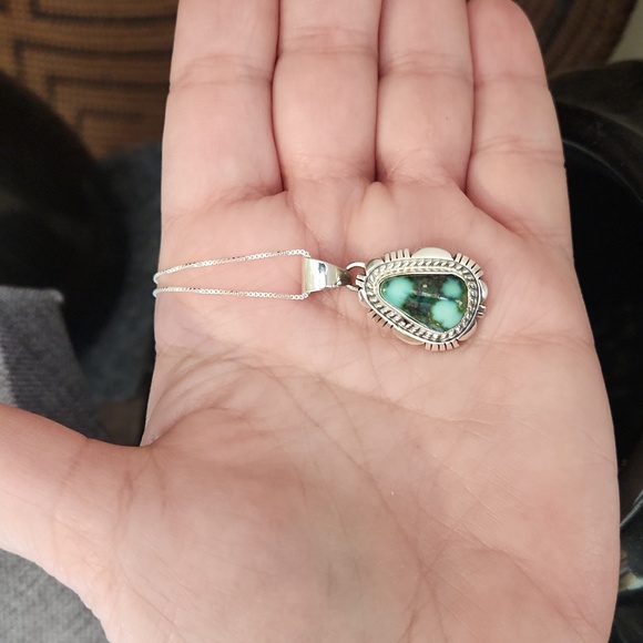 Gorgeous NWOT Native American Navajo Sonoran Mountain Turquoise Necklace 💙💚 - Picture 11 of 12